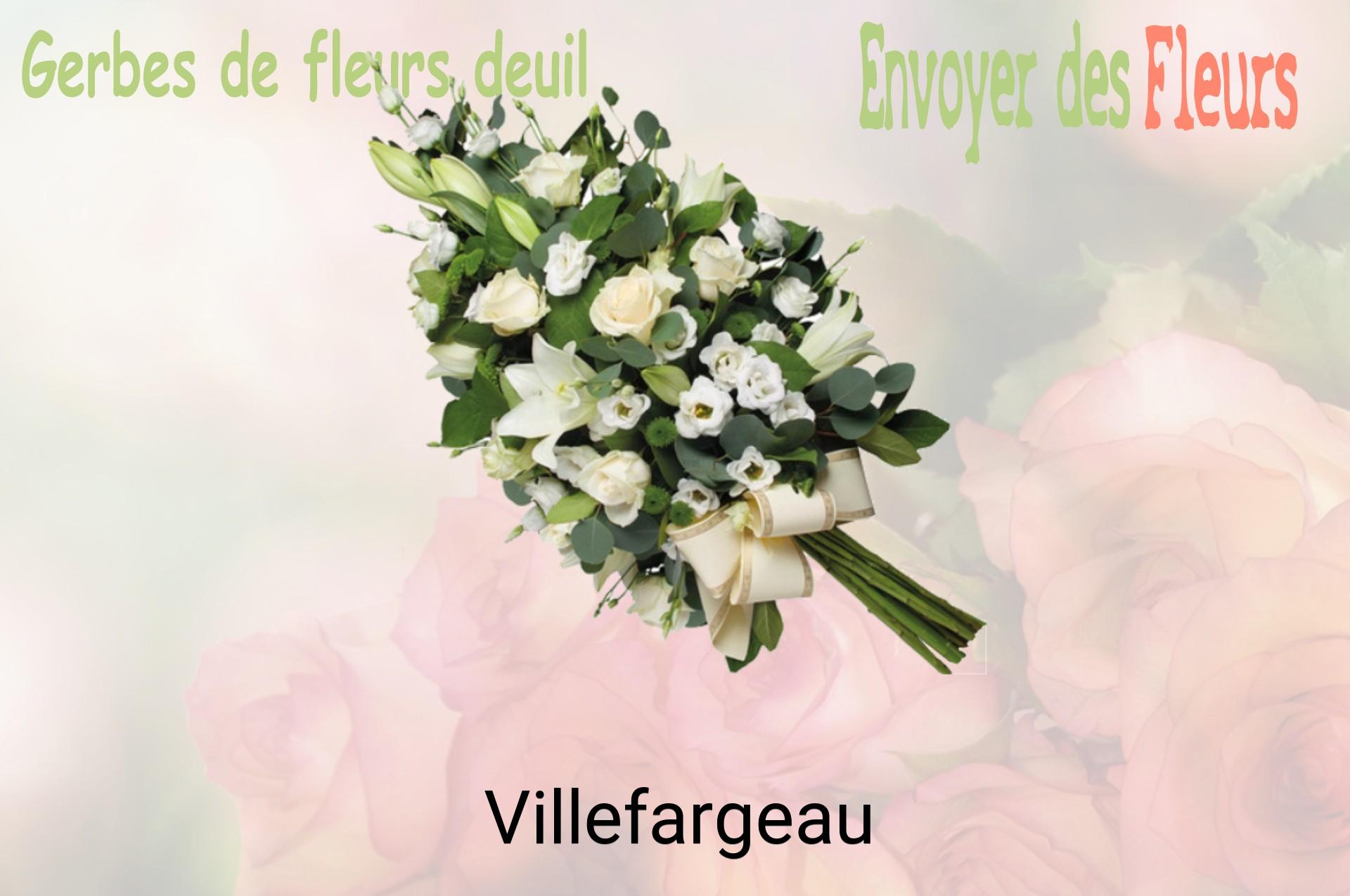 Gerbe de fleurs de deuil livrée à Villefargeau